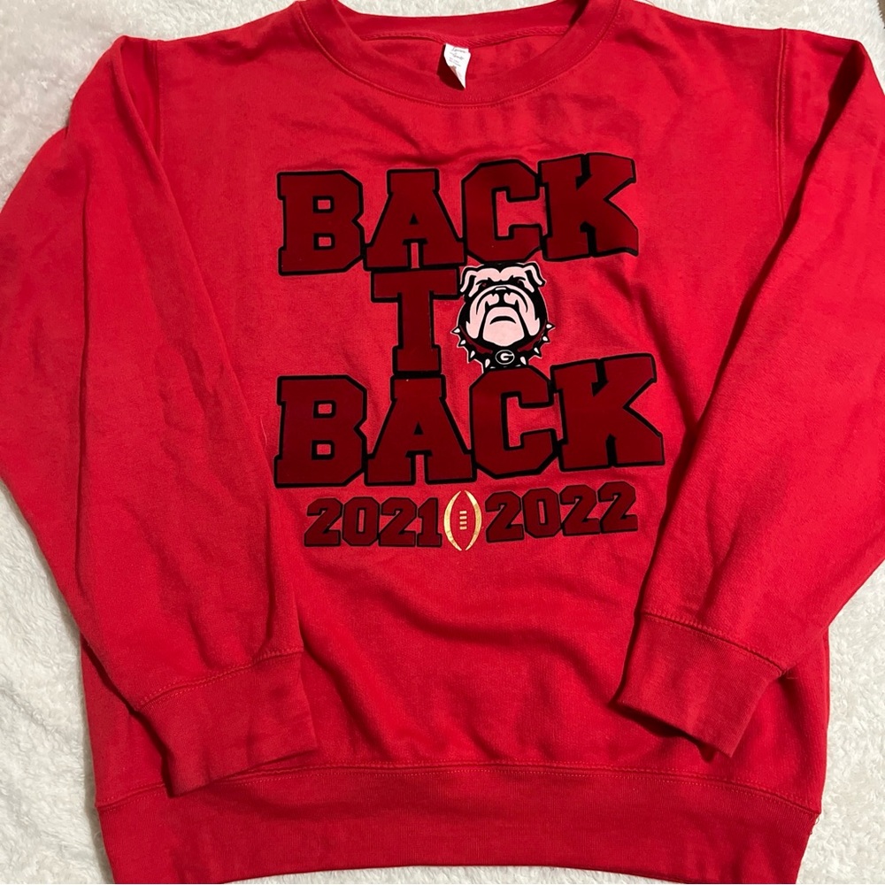 Laviva Sports Georgia Bulldogs Back To Back Crew Neck Sweatshirt 2021 2022 Sz M